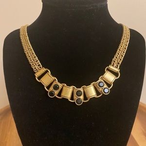 J. Crew Gold & Black Links Double Strand Necklace